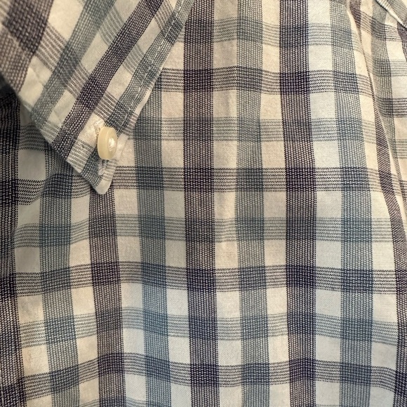 J.Crew Men's Blue Slim Organic Cotton-Stretch Secret-Wash Poplin Shirt Sz Med - Picture 3 of 6